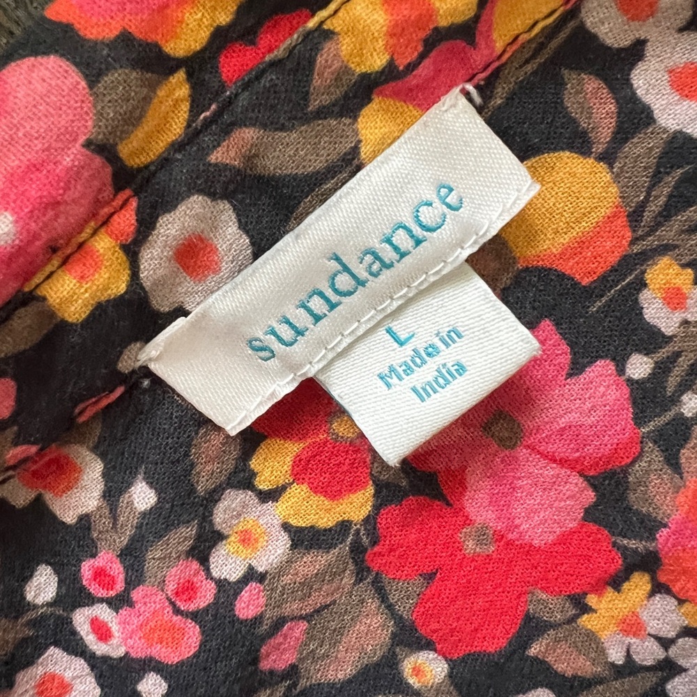 Sundance button down Multicolor Floral Shirt Sz XL - Picture 5 of 5